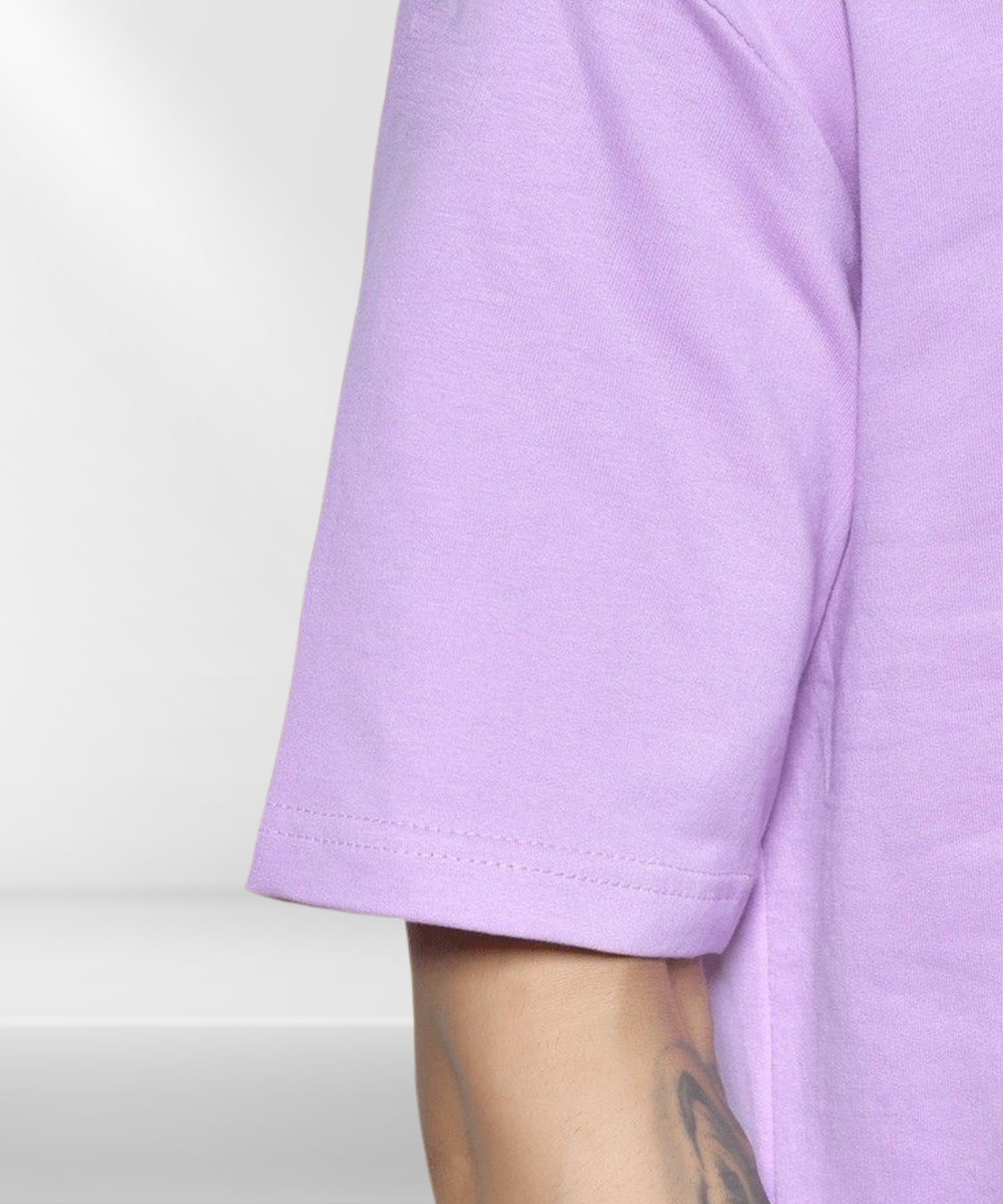 Solowear Plain Lavender Oversized T-Shirt for Men