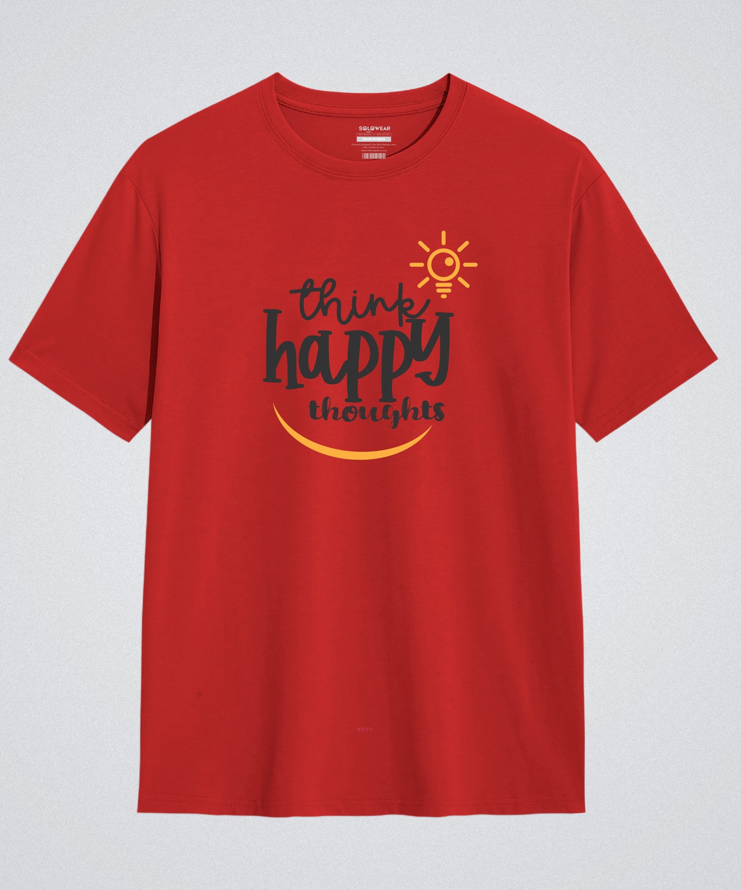Solowear Think Happy Oversize Graphic Printed T-shirt