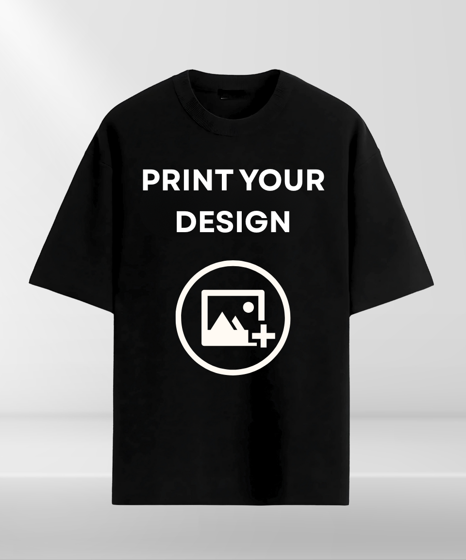 Custom Black Oversized T-shirt