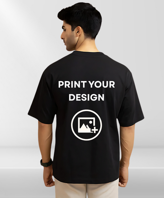 Custom Black Oversized T-shirt