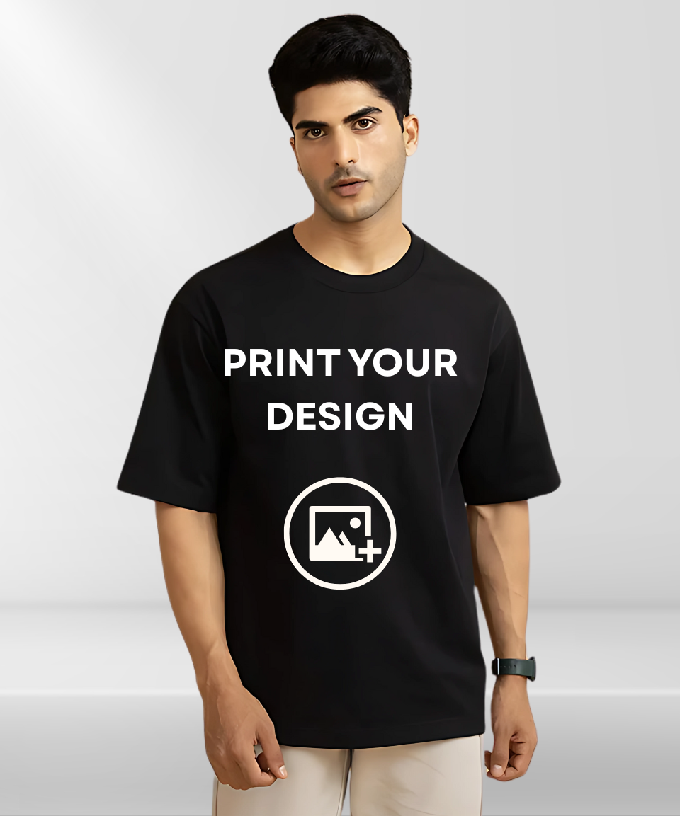 Custom Black Oversized T-shirt
