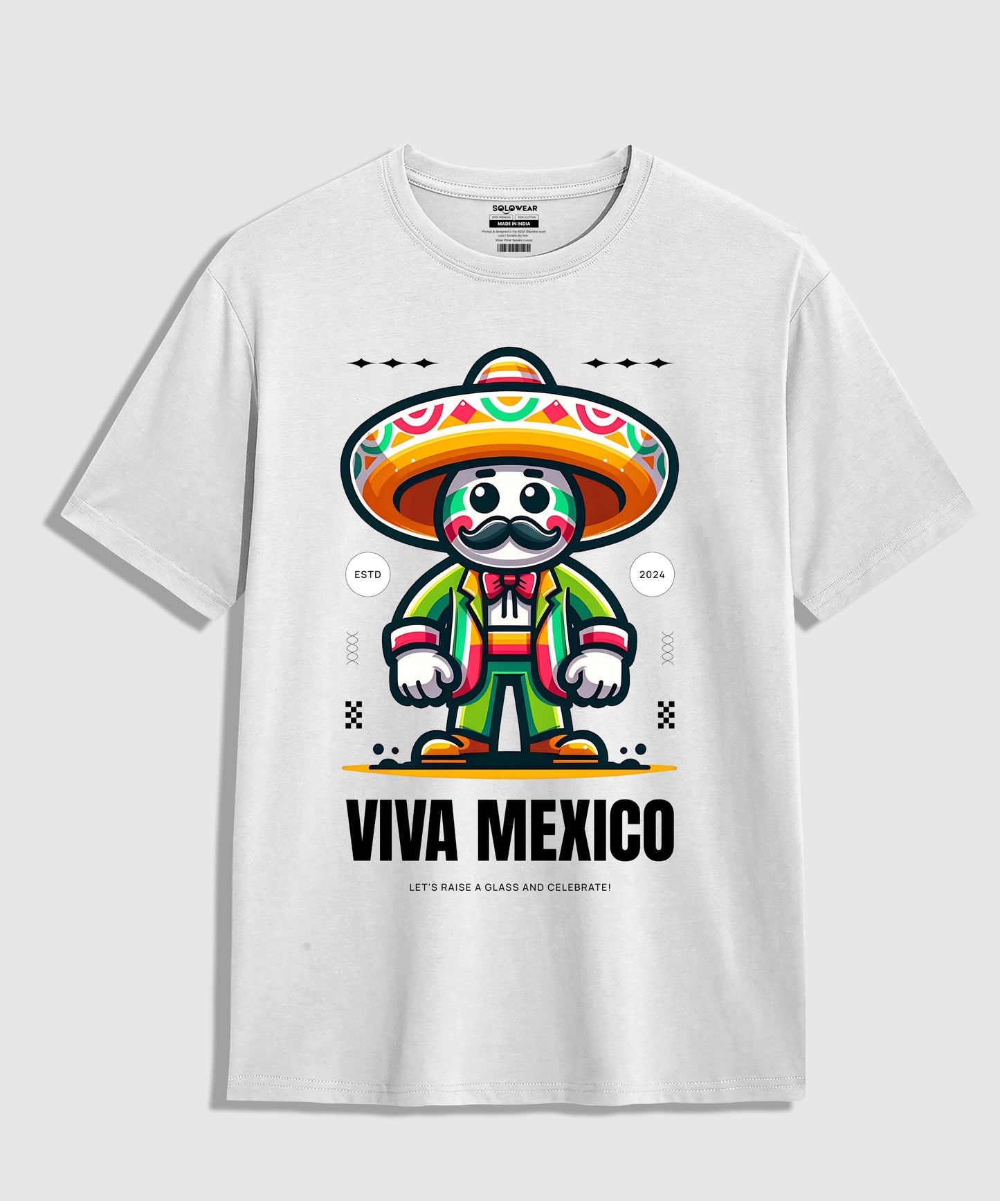 Viva Mexico Trending White Oversized T-shirt