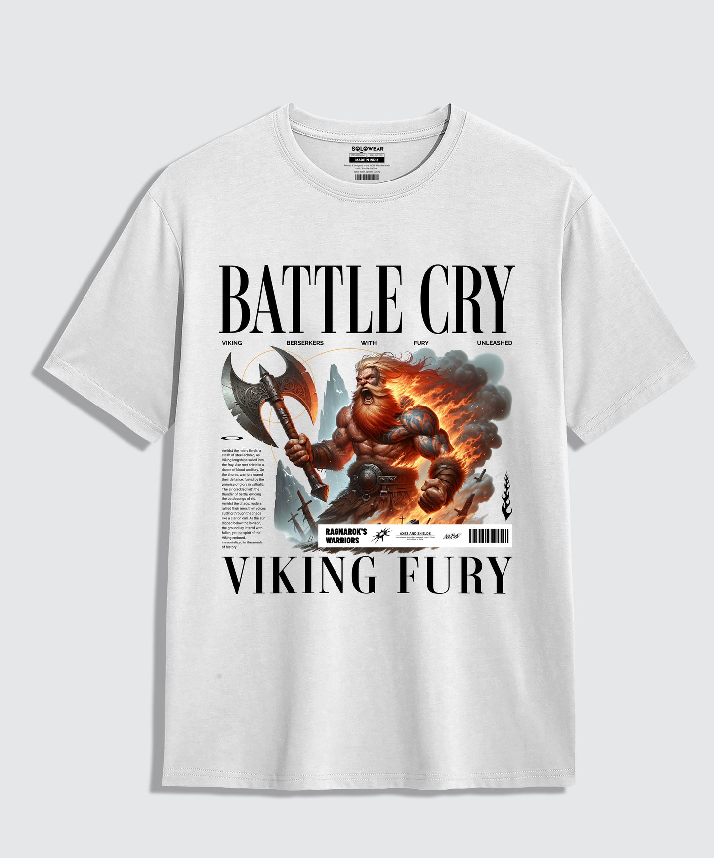 Battle Cry Trending Oversize Casual Wear T-Shirt