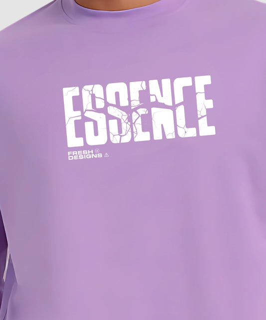 Essence lavender Colour Oversize Casual Wear T-Shirt for Men