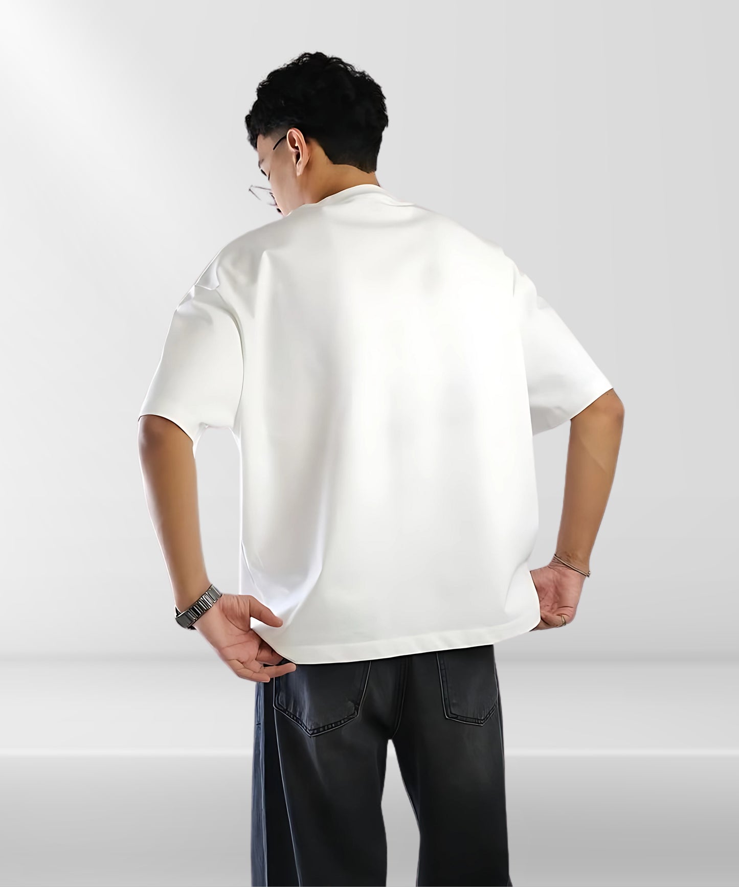 Solowear Plain White Unisex Oversized T-shirt