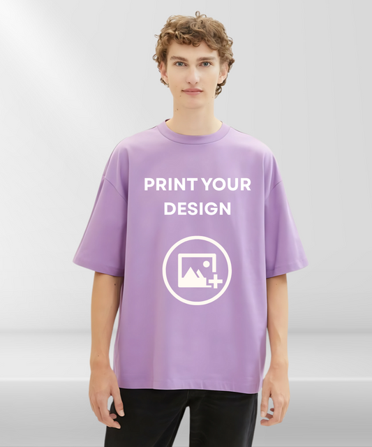 Lavender Oversize Custom T-shirt | Print Your Design