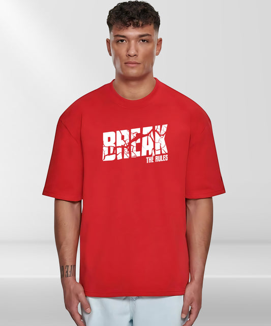 Break The Rules Casual Wear Oversized T-Shirt | Bold & Stylish Fashion