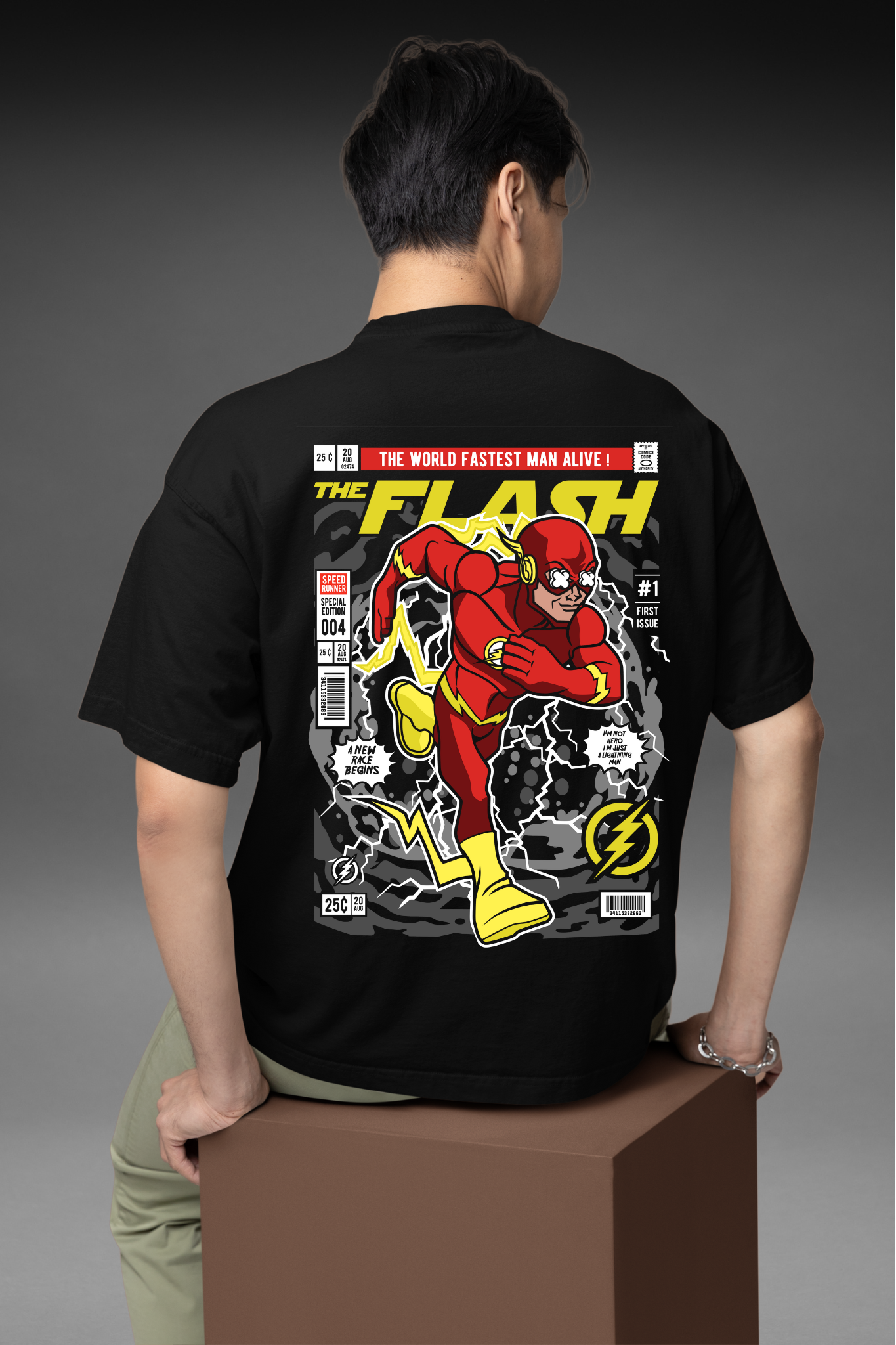 Solowear Men's Premium Flash Fastest Man Alive T-Shirt