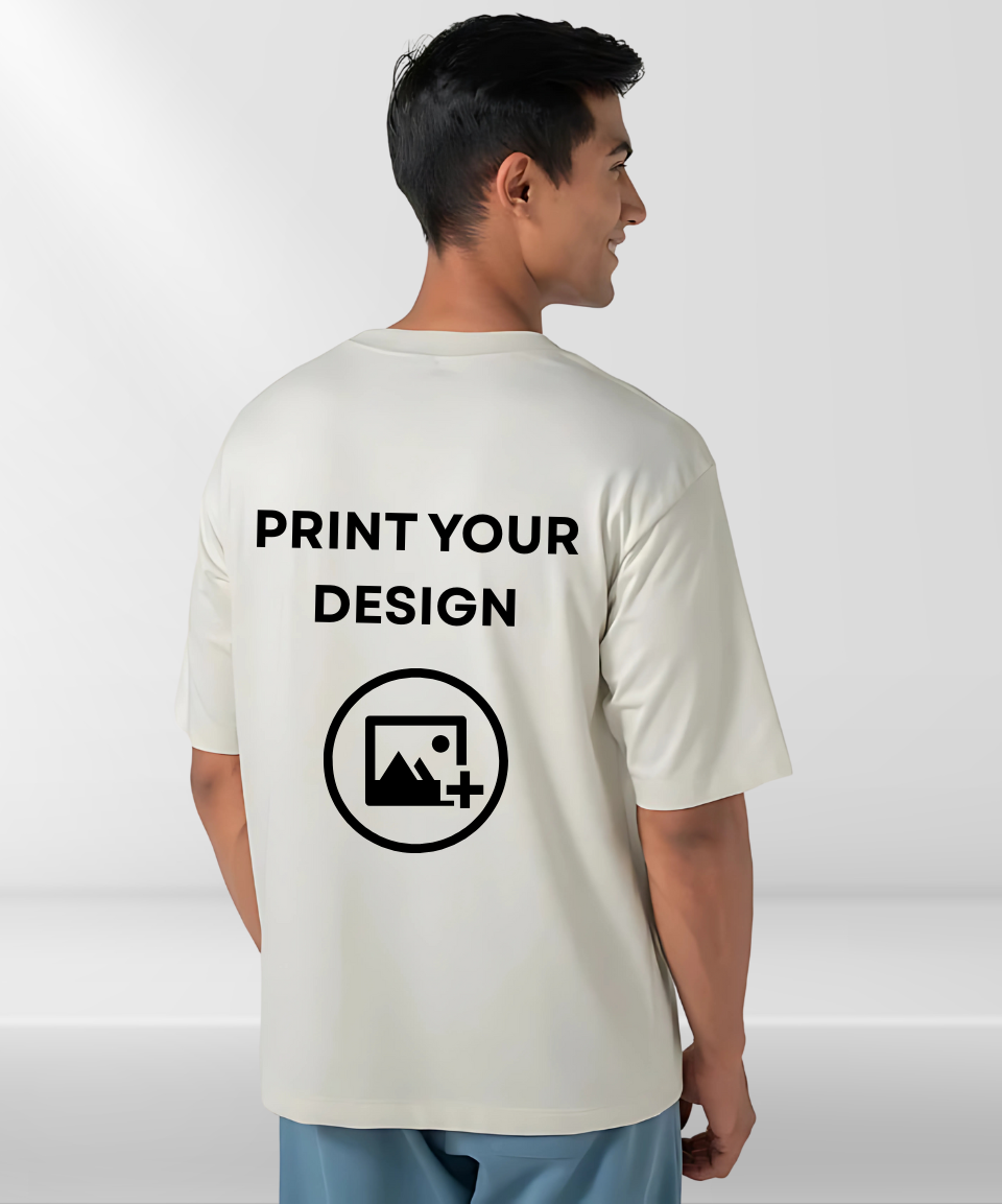 White Oversize Custom T-shirt | Print Your Design