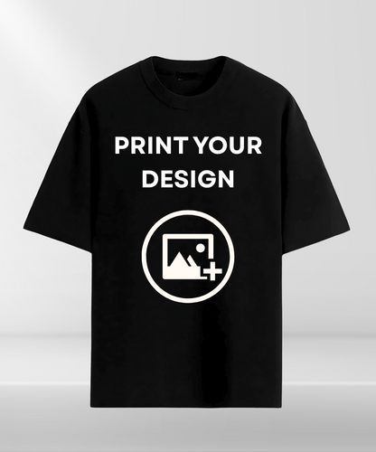 Custom Black Oversized T-shirt