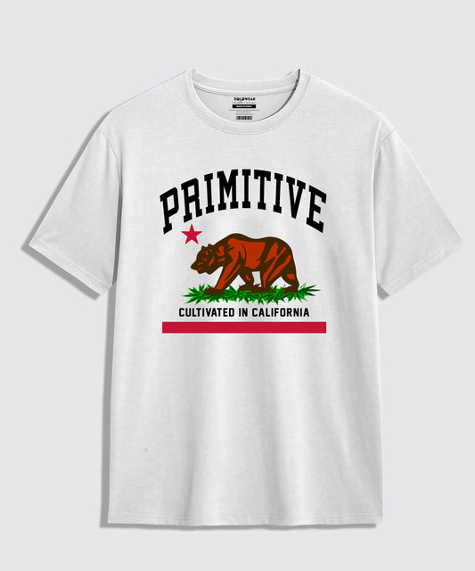 Primitive Print Oversize Casual Wear T-Shirt