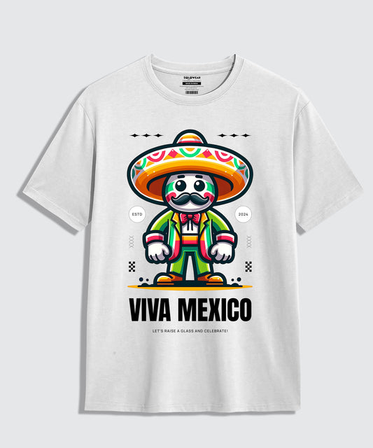 Viva Mexico Trending White Oversized T-shirt