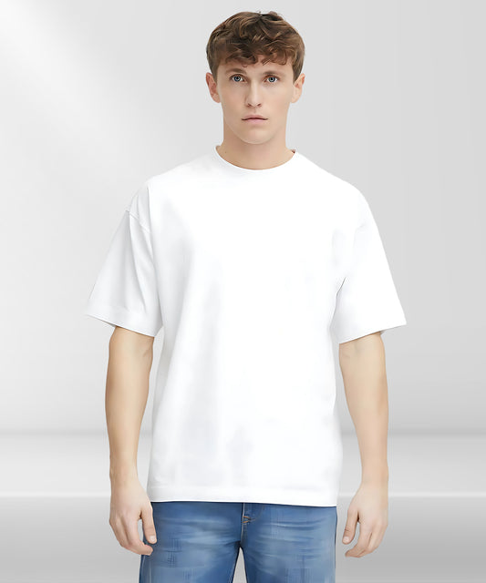 Solowear Plain White Unisex Oversized T-shirt