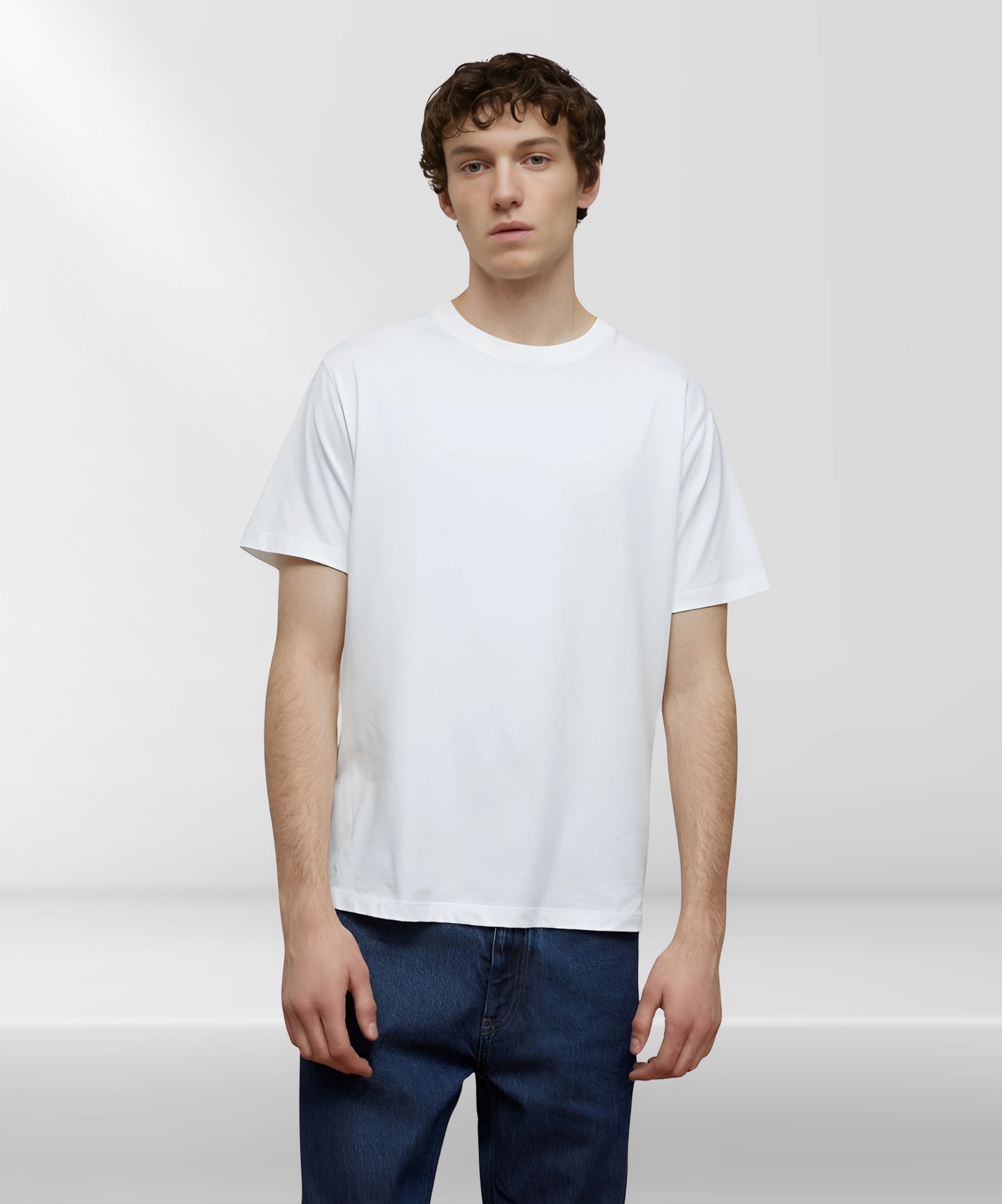 Solowear Plain White Men Regular Fit T-shirt