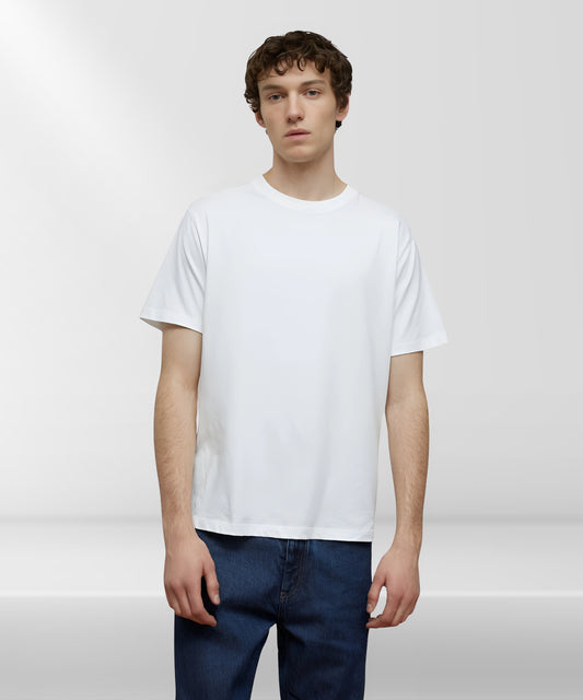 Solowear Plain White Men Regular Fit T-shirt