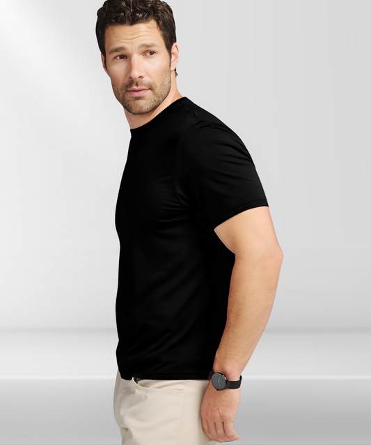 Solowear Solid Men Round Neck T-Shirt