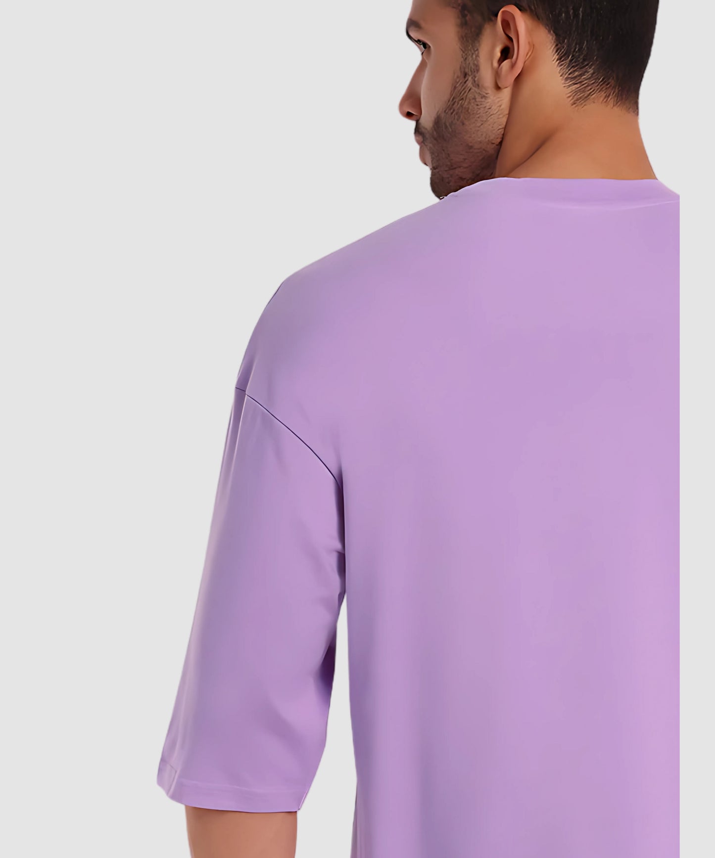 Essence lavender Colour Oversize Casual Wear T-Shirt for Men