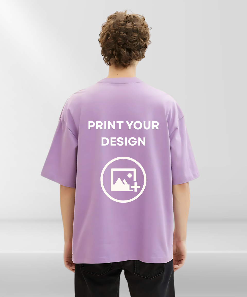 Lavender Oversize Custom T-shirt | Print Your Design